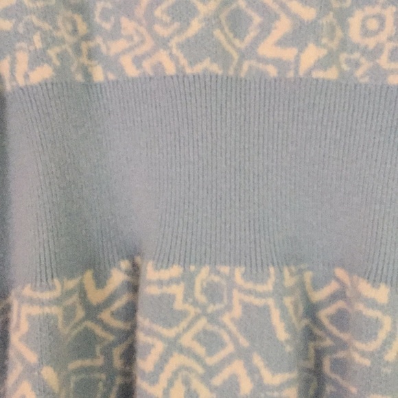 Sundance Catalog Soft Baby Blue Snowflake Sweater - Picture 5 of 9